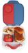 Ibenzoa® Grote Multifunctionele Lunchbox met 4 Compartimenten, Blauw, Siliconen, BPA-vrij, 1L