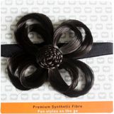 Unbekannt Love Hair Extensions Blume auf elastischem Kopfband Farbe 2 - Dunkelbraun