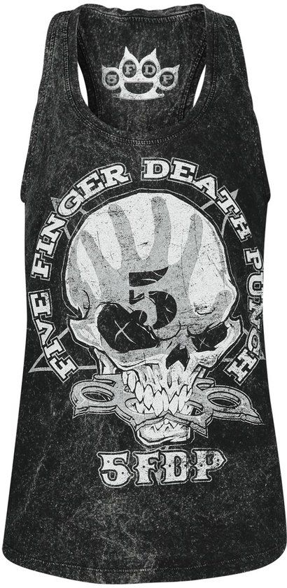 Five Finger Death Punch 1 2 F U Dames Top - antraciet - L