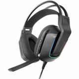 Mars Gaming MH-STRIKE, Gaming-Headset FRGB, Ergonomisch Ontwerp, 50 mm Neodymium Drivers, Inklapbare Microfoon, Geïntegreerde Bediening, Air Oorkussens, Verstelbare Hoofdband, Multiplatform, Zwart