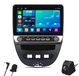 Awesafe Peugeot 2 DIN radio voor 107, Citroën C1, Toyota Aygo (2005-2014) met CarPlay, Android Auto, Plug-and-Play, Achteruitrijcamera en Microfoon