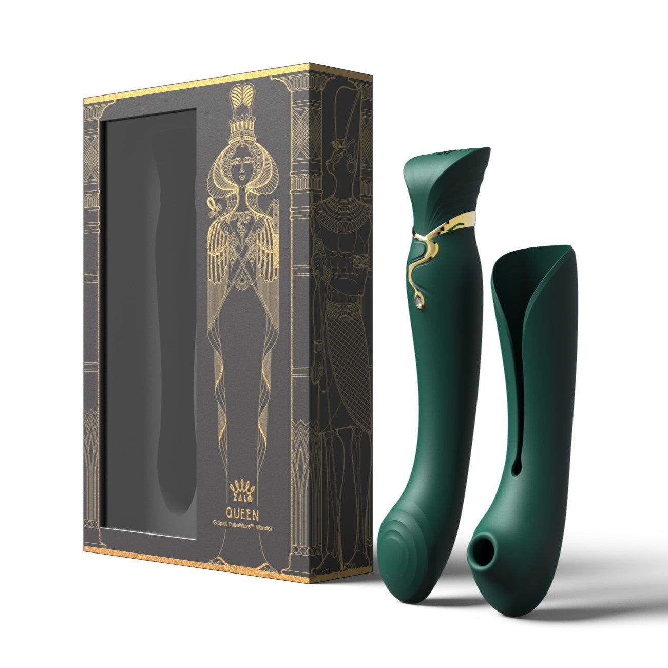 Zalo Queen Set - Green Vibrator Set with Remote App Control