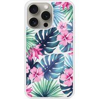 Apple iPhone 15 Tropical aquarelle Verstevigd hoesje met sublimatie bedrukking