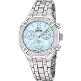 Jaguar J1053/2 Polshorloge Chronograaf Dames Zilverkleurig Staal Saffierglas 10 ATM