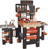 Smoby BLACK & DECKER - Mega Center - Grote doe-het-zelf-werkplaats voor kinderen - Multifunctionele werkbank - 6 gereedschappen en talloze accessoires - Geschikt voor kinderen vanaf 3 jaar