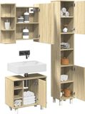 Maison Exclusive - Ensemble de meubles de salle de bain 3 pièces en bois composite chêne Sonoma