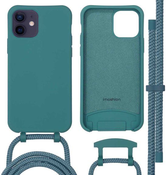 imoshion Color Backcover met afneembaar koord met MagSafe voor de Apple iPhone 12 (Pro) - Donkergroen