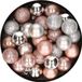 Kaemingk B.V. 28x pièces boules de Noël en plastique rose clair et argent mélange 3 cm - Décoration de sapin de Noël