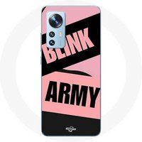 Maniacase Etui voor Xiaomi Mi 12 / 12X BTS ARMY Et Blackpink Blink Rose Noir