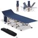 OEM ZKOO B.V. Kampeerbed met opbergtas, staal en Oxford, blauw, 190 x 68 x 52 cm