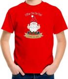 Bellatio Decorations Kerst T-shirt voor Kinderen - Kado Gnoom - Rood - Maat 116