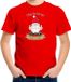 Bellatio Decorations Kerst T-shirt voor Kinderen - Kado Gnoom - Rood - Maat 116