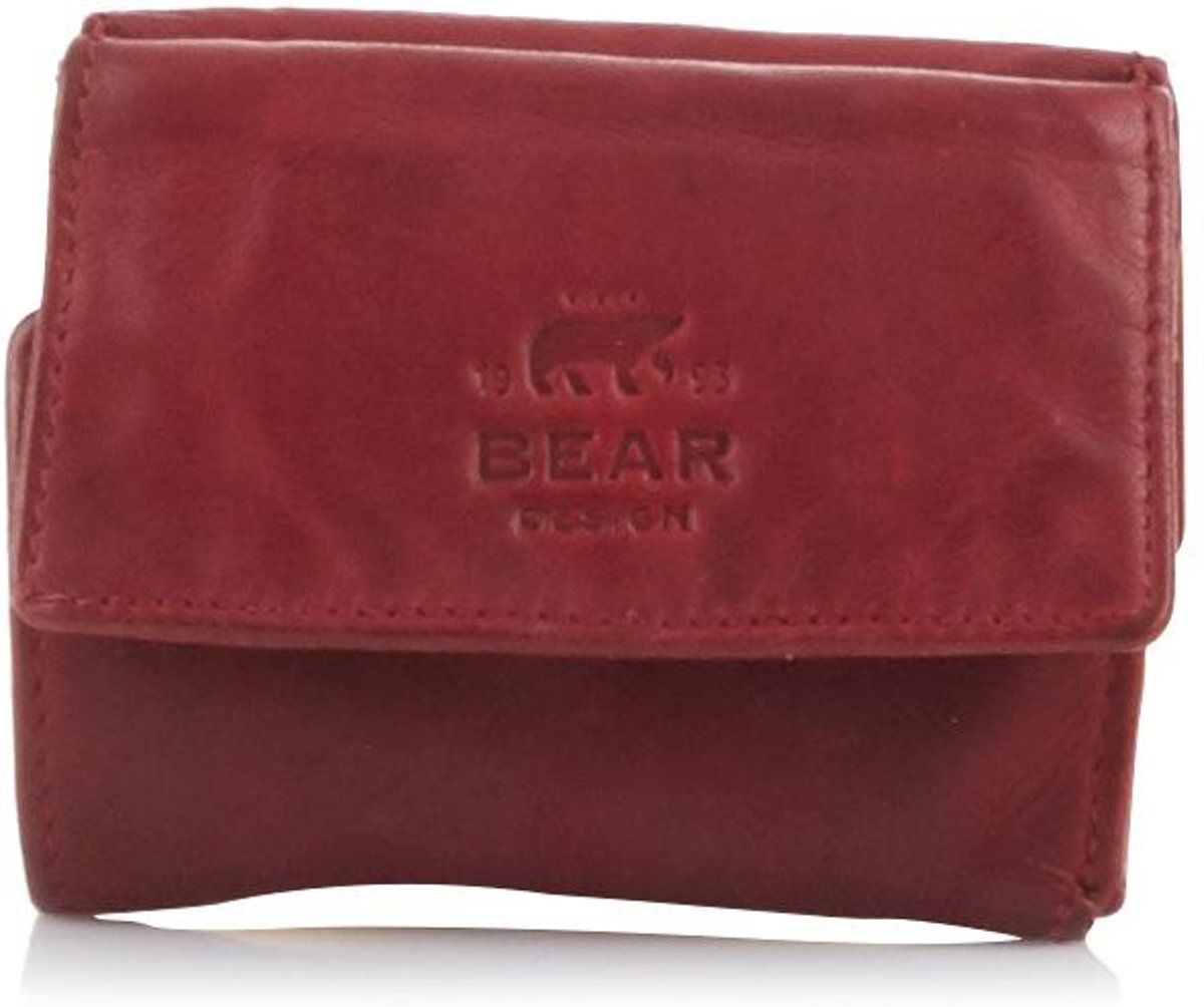 Bear Design Cow Lavato Wallet - Red - 14618