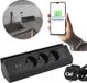 VIRONE, prise pour meubles FS-15/B - Noir - 3 prises avec USB