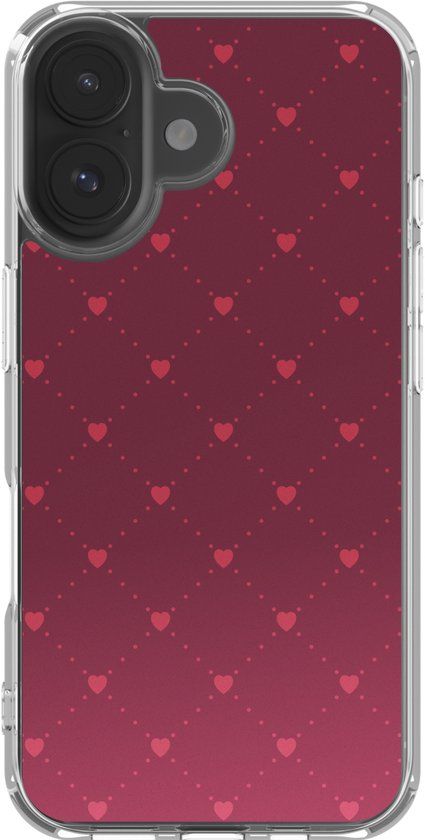 imoshion Hoesje - Geschikt voor Apple iPhone 17 - Design hoesje - Crush Check Coral Dust