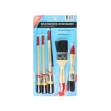 Set de pinceaux 6 pièces rond/plat - 10/12/16/30/60mm - Pinceaux pour peinture à base d'eau