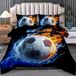 Ensemble de literie 155x220 cm microfibre impression 3D incluant 2 taies d'oreiller