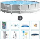 Intex Rond Prism Frame Zwembad - 457 x 107 cm - Grijs