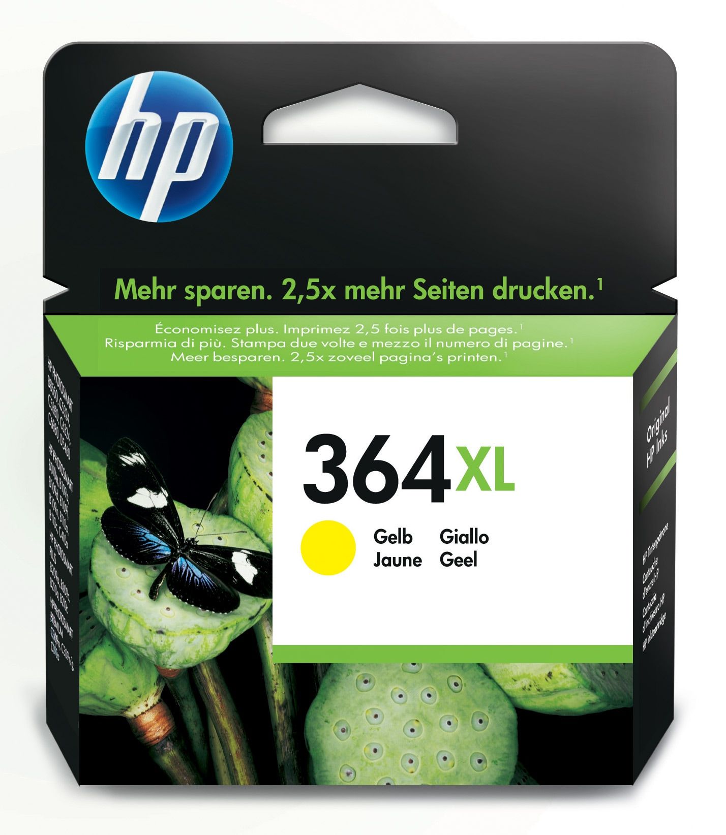 HP 364XL Yellow Ink Cartridge - High Capacity - Original
