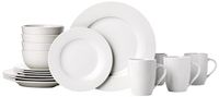 Amazon Basics Servies voor 4 personen, 16 stuks, wit