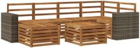 vidaXL - Hoek loungeset - 5 zitplekken - Naturel - Polyester