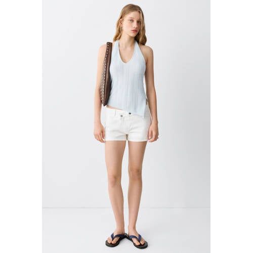 MANGO TEEN gehaakte top - zilver