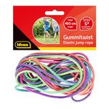 Idena 40188 40188 rubberen twist voor kinderen, 4,5 m lang touw in bonte kleuren, leuk springspel met verschillende sprongen en moeilijkheidsgraden, meerkleurig