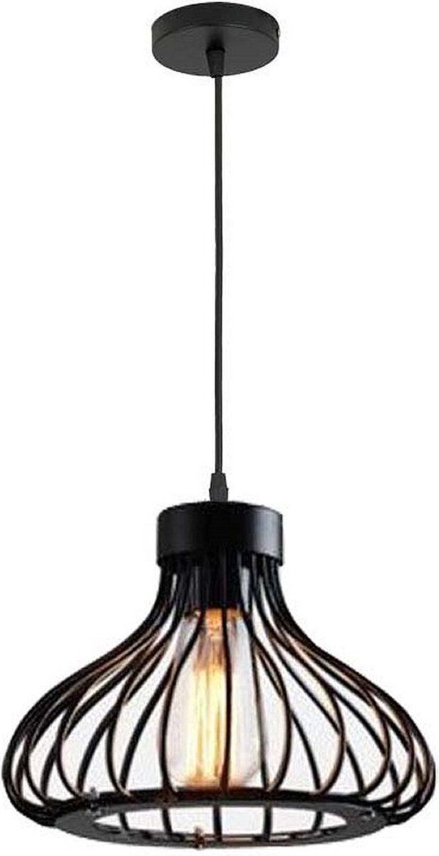 Homestyle Pro Zwarte hanglamp - Ø37 cm - Zwart - Industrieel - E27 - Zonder lichtbron