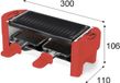 LITTLE BALANCE 8940 Raclette Duo Meuuh...!, Raclette voor 1/2 personen, afneembare grill, 2 spatels + 2 planken, PFAS-vrij, antiaanbaklaag, 320 W, chili