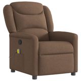 VidaXL Massagestoel, verstelbaar, stof, bruin