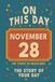 Happy Birthday! November 28: On This Day in Headlines – Nostalgic November 28 History Book with Authentic News and Memories – Perfect Birthday or Anniversary Gift