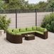 Maison Exclusive - Ensemble de meubles de jardin 10 pièces avec canapé et coussins, marron, en polyrotin