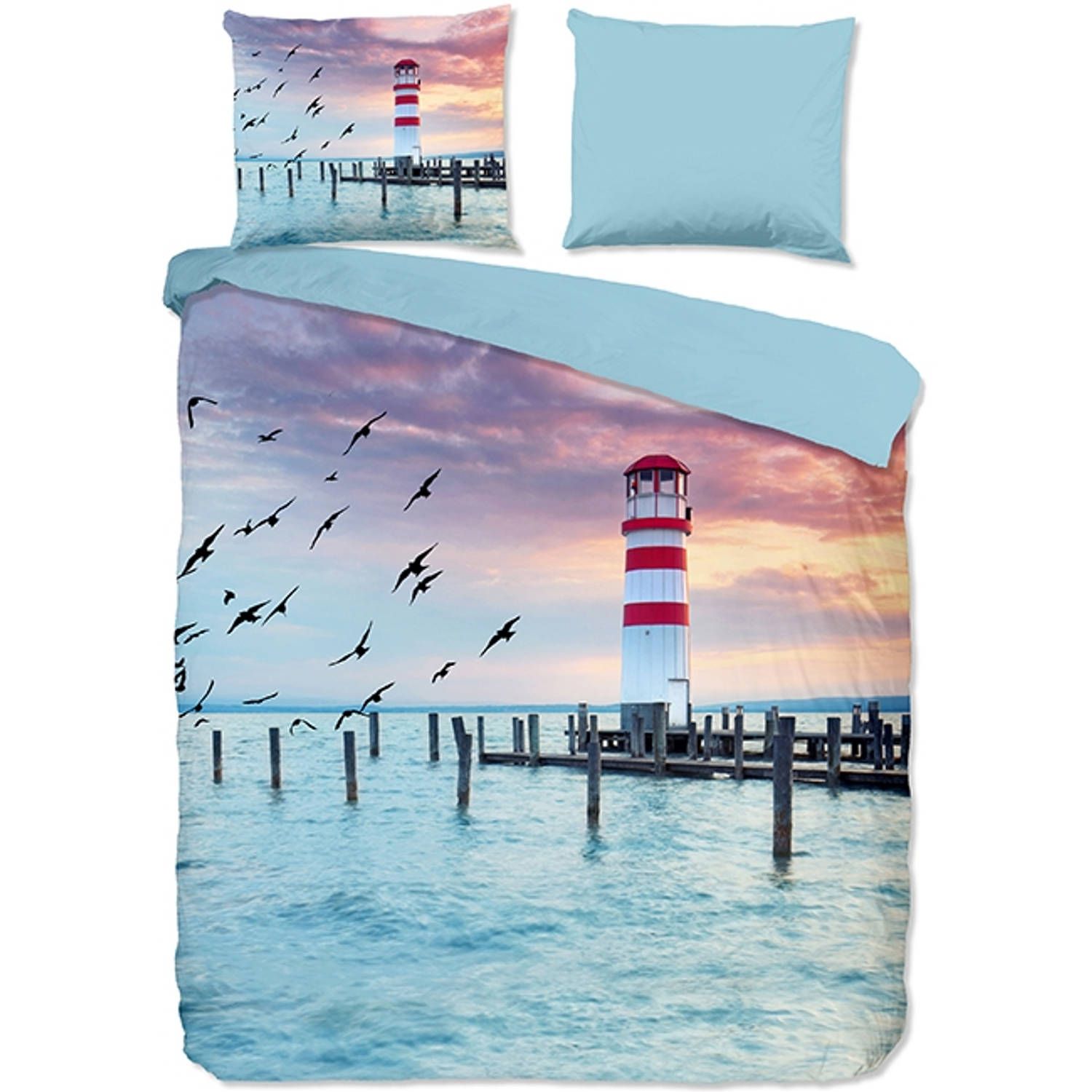 PURE dekbedovertrek vuurtoren - 2-persoons (200 x 200/220 cm) - multi