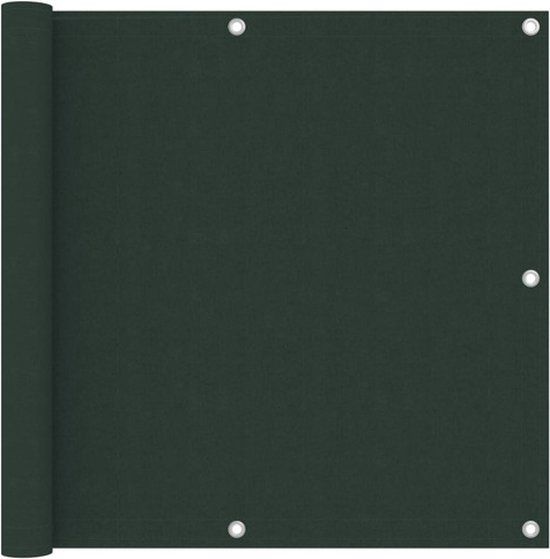 vidaXL Balkonscherm 90x400 cm Oxford stof donkergroen