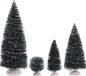 Merkloos / Sans marque Koopman International Kerstdorp onderdelen 9x decoratie dennenbomen/kerstbomen besneeuwd - Kerstdorp maken onderdelen