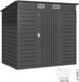 Outsunny Abri de jardin - Acier galvanisé - 191x130x166,5 cm - Gris