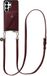 AVY Étui en cuir pour Samsung Galaxy S26 Ultra | Avec cordon et porte-cartes magnétique | Compatible MagSafe | Étui en cuir avec cordon de 130 cm et portefeuille | Cuir Long | Burgundy