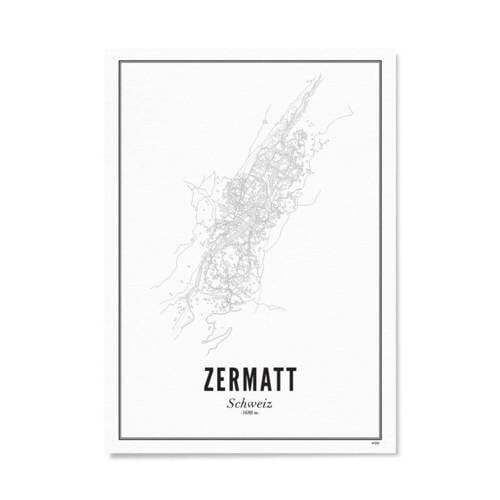 WIJCK. WIJCK. poster Zermatt - City (30x40 cm)