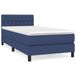 vidaXL Boxspringbed met matras, blauw, 120x190 cm, gestoffeerd