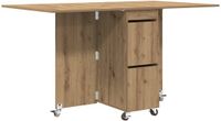 vidaXL Eettafel 140 x 80 x 77 cm Bewerkt hout Artisanaal eiken