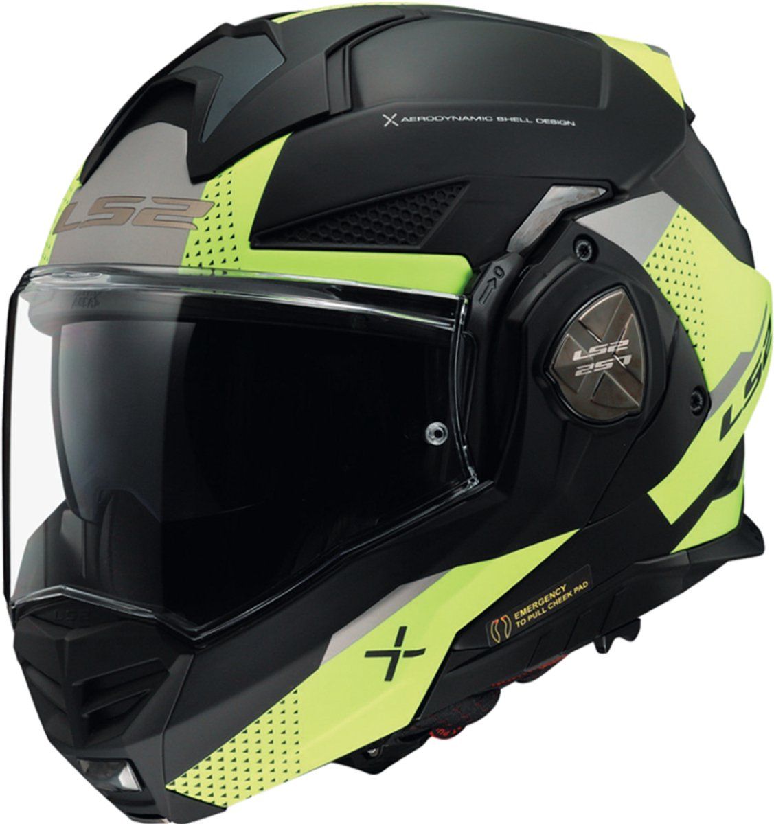 LS2 FF901 Advant X Oblivion Mat Zwart H-V Systeemhelm