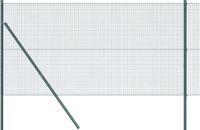 vidaXL Gelast hekwerk, met grondankers, 10 x 1 meter, groen