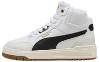 Puma Shuffle Downtown Mid Kinderen Hoge Sneakers Leer Wit Unisex 35.5