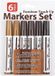 Wan GmbH Set de réparation de meubles - Effaceur de rayures - Réparation de bois - 6 crayons 6 recharges - 13 pièces - Teintes brunes