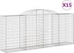 vidaXL Gabions 15 pieces curved 300x50x120/140 cm iron