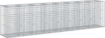 vidaXL Bordure surélevée en gabion, 2 pièces, 330 x 50 x 80 cm, acier galvanisé