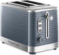 Russell Hobbs Inspire Grey Broodrooster Grijs, 2 Sleuven, Variabele Bruiningsgraad, Ontdooien, Opwarmen, Annuleren, Gemakkelijk Reinigbaar, 24373-56