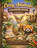 Cozy Animals Coloring Book for Adults