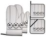 Set de 4 maniques et maniques résistants à la chaleur pour la cuisine