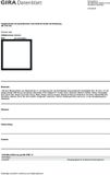 Gira Adapterraam vierkant 50 x 50 mm System 55 Zwart mat